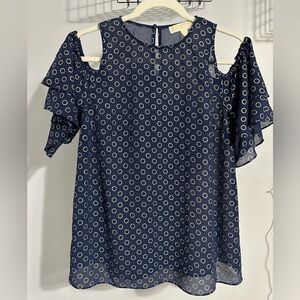 Michael, Michael Kors. Sheer navy top. Small.